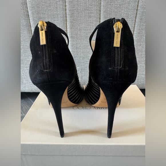 Jimmy Choo “Taste” Black Suede with Fishline heels - 40.5 - Picture 9 of 16